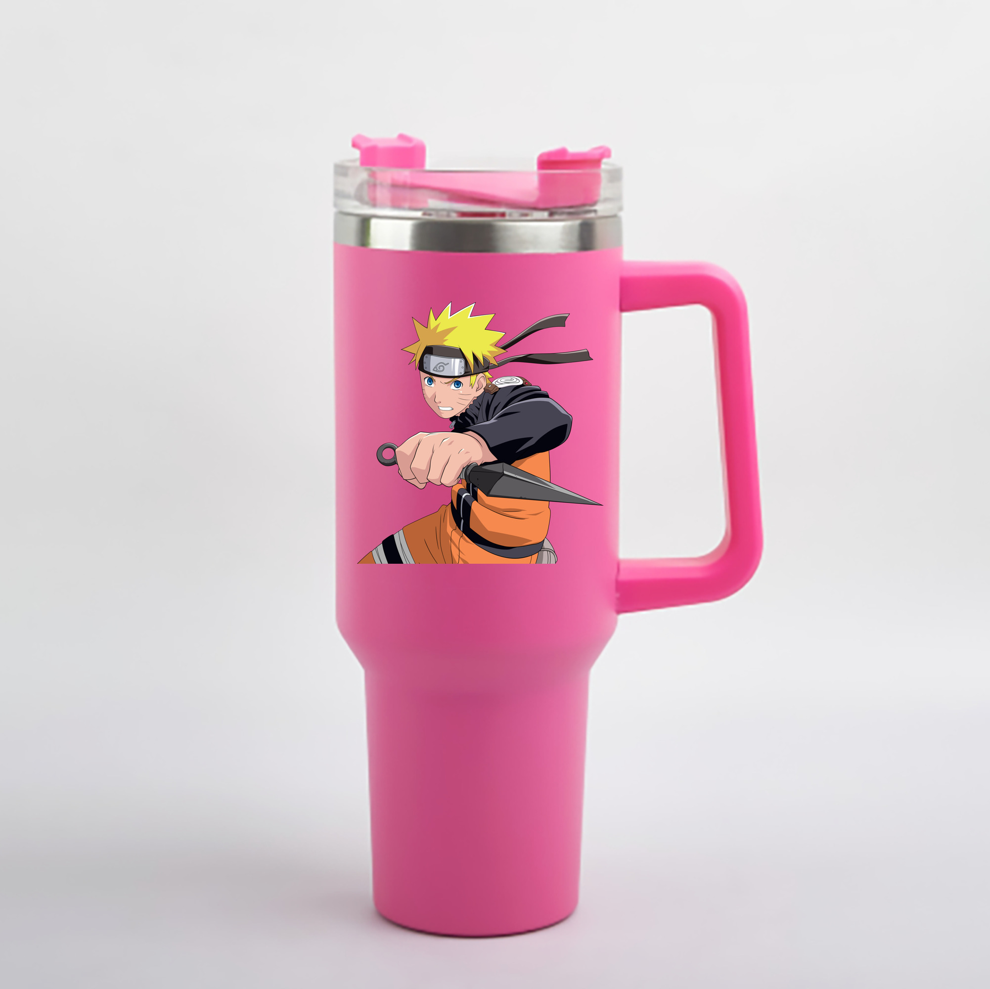 （画像用） NARUTO -ナルト- うずまき ナルト Uzumaki Naruto 1200mL車用タンブラー - クリスタルステッカー（プラスチックストロー付き）